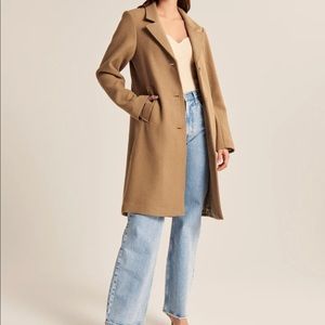 A&F women’s wool bled dad coat